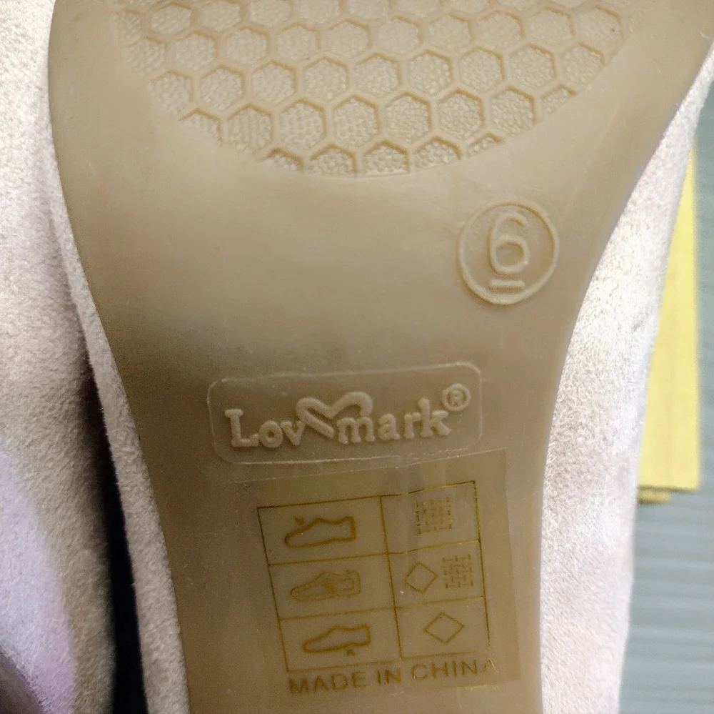 Lov 💕 Mark Dusty Rose Pink Suede Closed Toe Block Heel Dress Shoes 6 Pre-owned - Picture 10 of 13